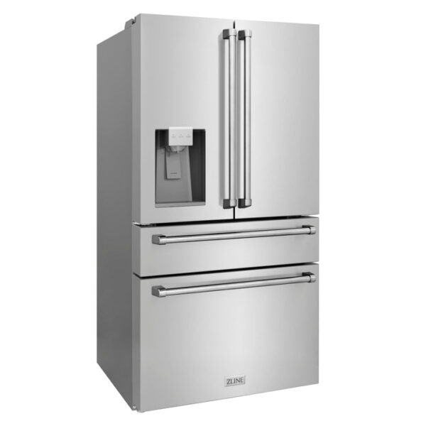 ZLINE 36 in. 21.6 cu. ft Freestanding French Door Fingerprint Resistant Refrigerator with Water and Ice Dispenser and Filter (RFM-W-WF-36) - Image 13
