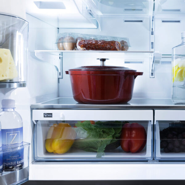 ZLINE 36 in. 21.6 cu. ft Freestanding French Door Fingerprint Resistant Refrigerator with External Water and Ice Dispenser with Filter (RFM-W-WF-36-BS) - Image 9