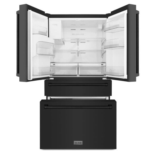 ZLINE 36 in. 21.6 cu. ft Freestanding French Door Fingerprint Resistant Refrigerator with External Water and Ice Dispenser with Filter (RFM-W-WF-36-BS) - Image 13