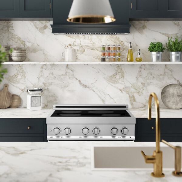 ZLINE 30 in. 4.0 cu. ft. Induction Range with a 4 Induction Element Stove and Electric Oven in Stainless Steel with White Matte Door (RAIND-WM-30) - Image 6