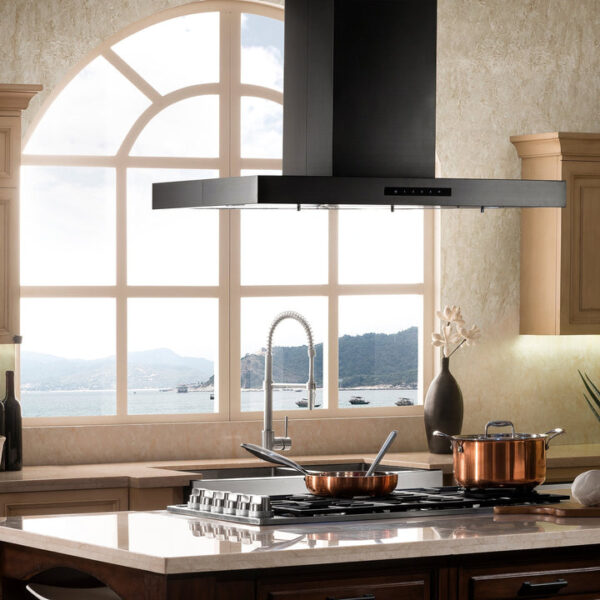 ZLINE Convertible Island Mount Range Hood in Black Stainless Steel (BSKE2iN) - Image 8
