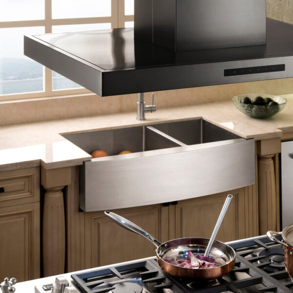 ZLINE Convertible Island Mount Range Hood in Black Stainless Steel (BSKE2iN) - Image 7