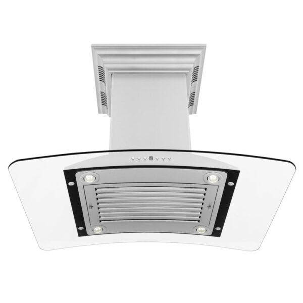 ZLINE Island Mount Range Hood in Stainless Steel with Built-in ZLINE CrownSound Bluetooth Speakers (GL9iCRN-BT) - Image 7