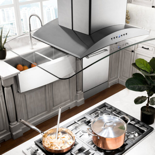 ZLINE Island Mount Range Hood in Stainless Steel with Built-in ZLINE CrownSound Bluetooth Speakers (GL9iCRN-BT) - Image 12