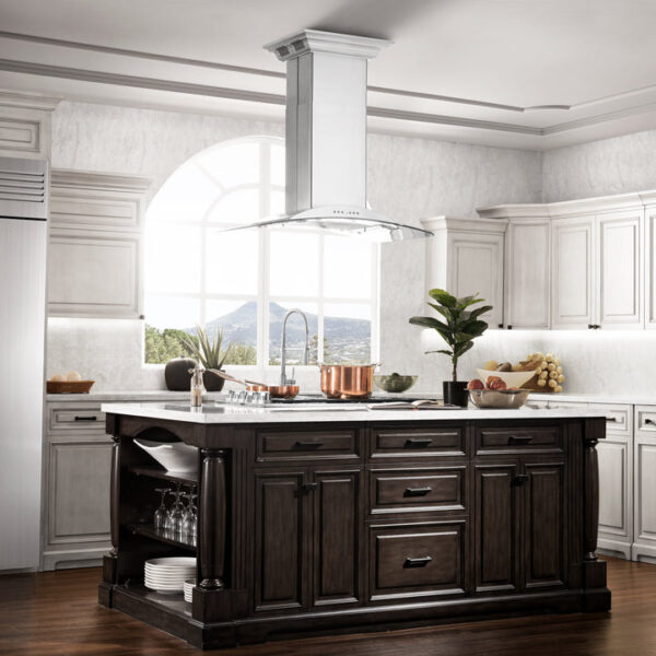 ZLINE Island Mount Range Hood in Stainless Steel with Built-in ZLINE CrownSound Bluetooth Speakers (GL9iCRN-BT) - Image 11