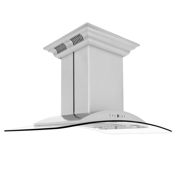 ZLINE Island Mount Range Hood in Stainless Steel with Built-in ZLINE CrownSound Bluetooth Speakers (GL9iCRN-BT) - Image 9