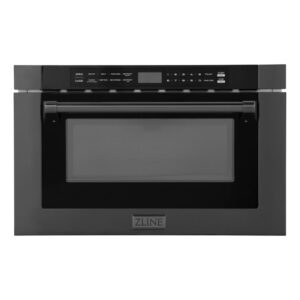 ZLINE 24 in. 1.2 cu. ft. Black Stainless Steel Built-in Microwave Drawer (MWD-1-BS)