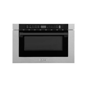 ZLINE 24 in. 1.2 cu. ft. Built-in Microwave Drawer with a Traditional Handle in Fingerprint Resistant Stainless Steel (MWD-1-SS-H)