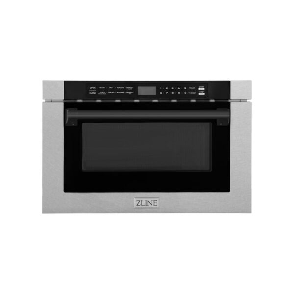 ZLINE 24 in. 1.2 cu. ft. Built-in Microwave Drawer with a Traditional Handle in Fingerprint Resistant Stainless Steel (MWD-1-SS-H)