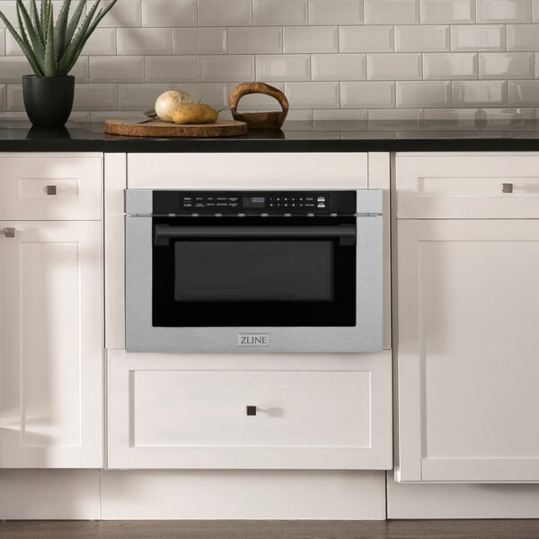 ZLINE 24 in. 1.2 cu. ft. Built-in Microwave Drawer with a Traditional Handle in Fingerprint Resistant Stainless Steel (MWD-1-SS-H) - Image 11