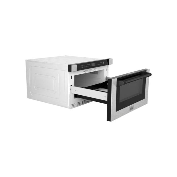 ZLINE 24 in. 1.2 cu. ft. Built-in Microwave Drawer with a Traditional Handle in Fingerprint Resistant Stainless Steel (MWD-1-SS-H) - Image 7