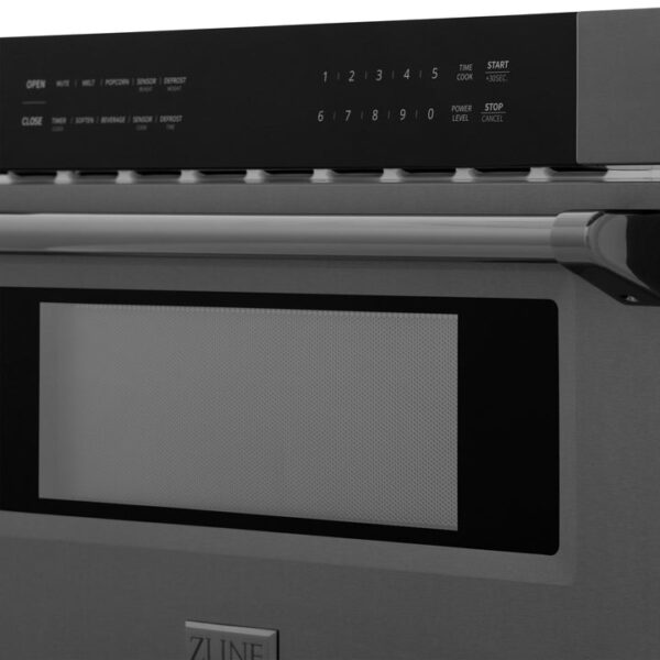 ZLINE 30 in. 1.2 cu. ft. Black Stainless Steel Built-In Microwave Drawer (MWD-30-BS) - Image 8