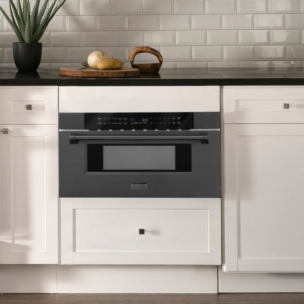 ZLINE 30 in. 1.2 cu. ft. Black Stainless Steel Built-In Microwave Drawer (MWD-30-BS) - Image 10