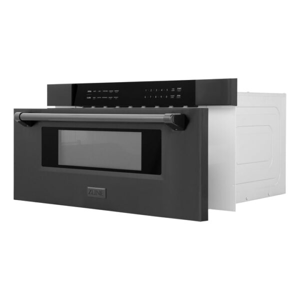 ZLINE 30 in. 1.2 cu. ft. Black Stainless Steel Built-In Microwave Drawer (MWD-30-BS) - Image 6