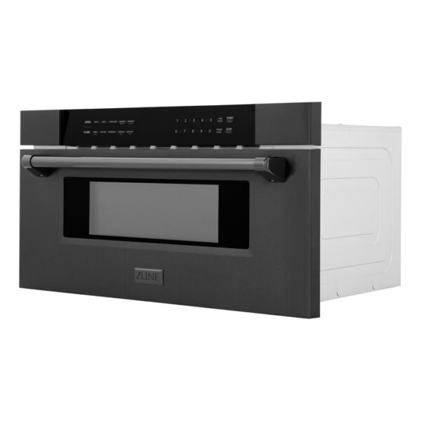 ZLINE 30 in. 1.2 cu. ft. Black Stainless Steel Built-In Microwave Drawer (MWD-30-BS) - Image 7
