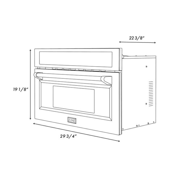 ZLINE 30 in. 1.6 cu ft. Built-in Convection Microwave Oven in Fingerprint Resistant Stainless Steel (MWO-30-SS) - Image 12