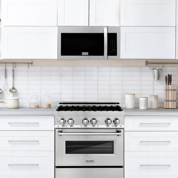ZLINE Stainless Steel Over the Range Convection Microwave Oven with Modern Handle (MWO-OTR-30) - Image 9