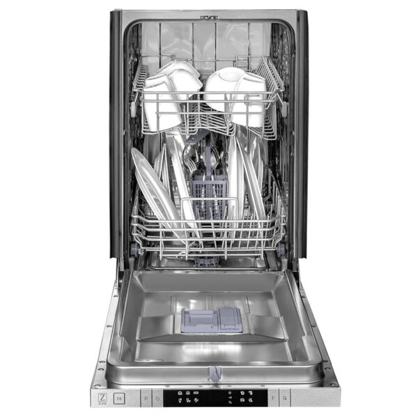 ZLINE 18 in. Compact Top Control Dishwasher with Fingerprint Resistant Stainless Steel Panel and Modern Style Handle, 52 dBa (DW-SN-18) - Image 6