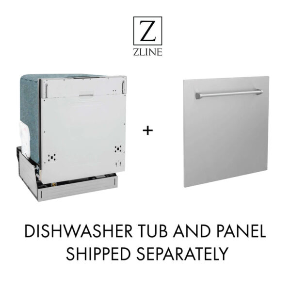 ZLINE 18 in. Compact Top Control Dishwasher with Stainless Steel Panel and Modern Style Handle, 52 dBa (DW-304-18) - Image 5