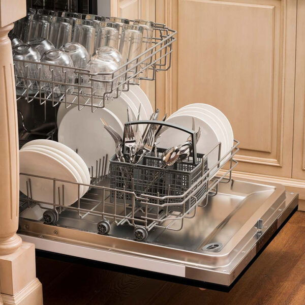 ZLINE 24 in. Top Control Dishwasher with Black Matte Panel and Modern Style Handle, 52dBa (DW-BLM-H-24) - Image 2