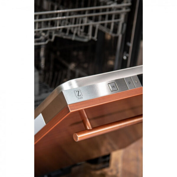 ZLINE 24 in. Top Control Dishwasher with Copper Panel and Modern Style Handle, 52dBa (DW-C-24) - Image 6
