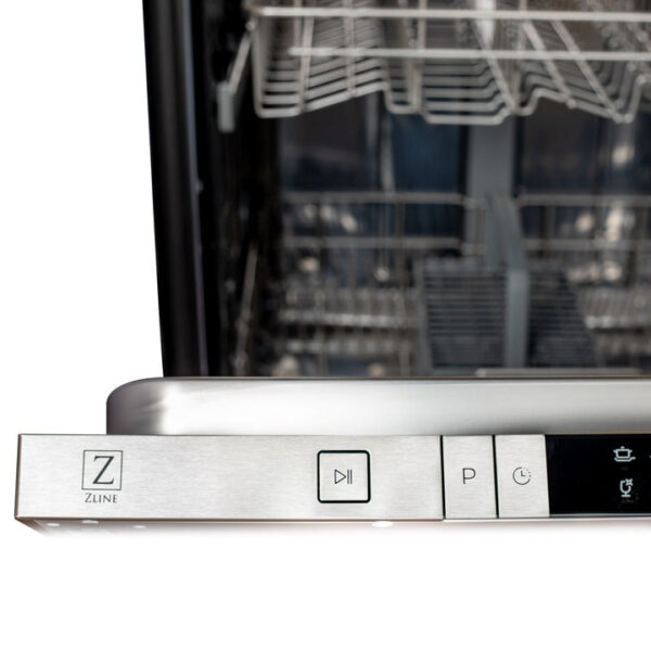 ZLINE 24 in. Top Control Dishwasher in Blue Gloss and Modern Style Handle, 52dBa (DW-BG-H-24) - Image 2