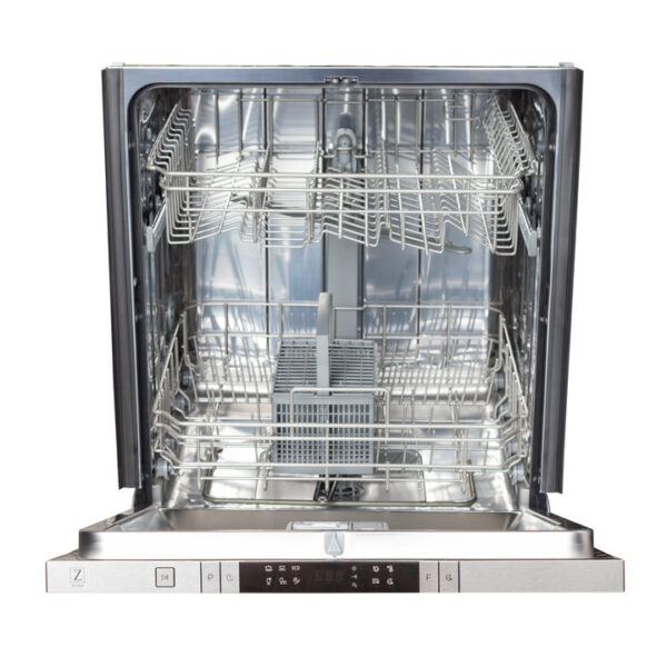 ZLINE 24 in. Top Control Dishwasher with Matte White Panel and Traditional Style Handle, 52dBa (DW-WM-24) - Image 4
