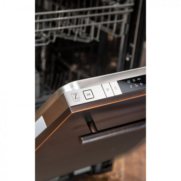 ZLINE 18 in. Compact Top Control Dishwasher with Oil-Rubbed Bronze Panel and Modern Style Handle, 52 dBa (DW-ORB-18) - Image 5