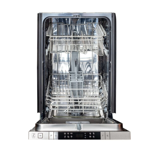 ZLINE 18 in. Compact Top Control Dishwasher with Red Gloss Panel and Traditional Handle, 52dBa (DW-RG-18) - Image 3