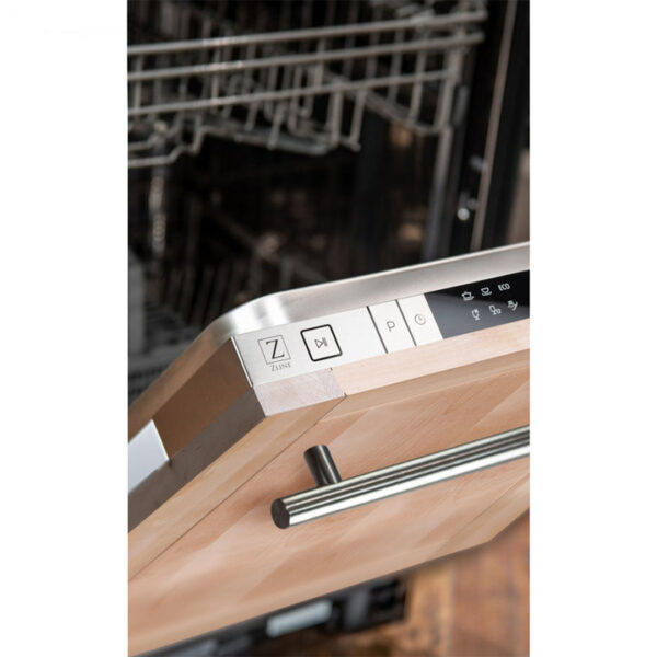 ZLINE 18 in. Compact Top Control Dishwasher with Unfinished Wooden Panel and Modern Style Handle, 52 dBa (DW-UF-18) - Image 6