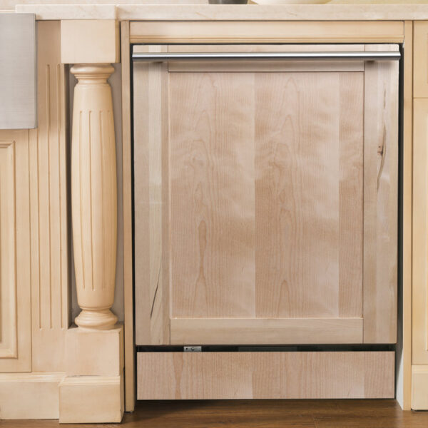 ZLINE 18 in. Compact Top Control Dishwasher with Unfinished Wooden Panel and Modern Style Handle, 52 dBa (DW-UF-18) - Image 3