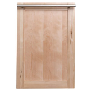 ZLINE 18 in. Compact Top Control Dishwasher with Unfinished Wooden Panel and Modern Style Handle, 52 dBa (DW-UF-18)