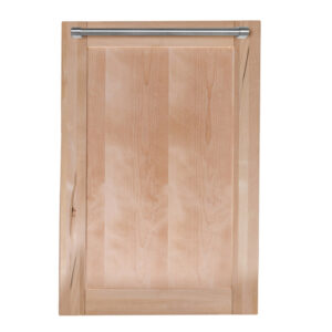 ZLINE 18 in. Compact Top Control Dishwasher with Unfinished Wooden Panel and Traditional Handle, 52dBa (DW-UF-H-18)