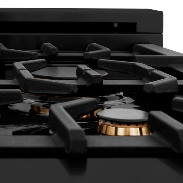 ZLINE 48 in. 6.0 cu. ft. Dual Fuel Range with Gas Stove and Electric Oven in Black Stainless Steel with Brass Burners (RAB-BR-48) - Image 19