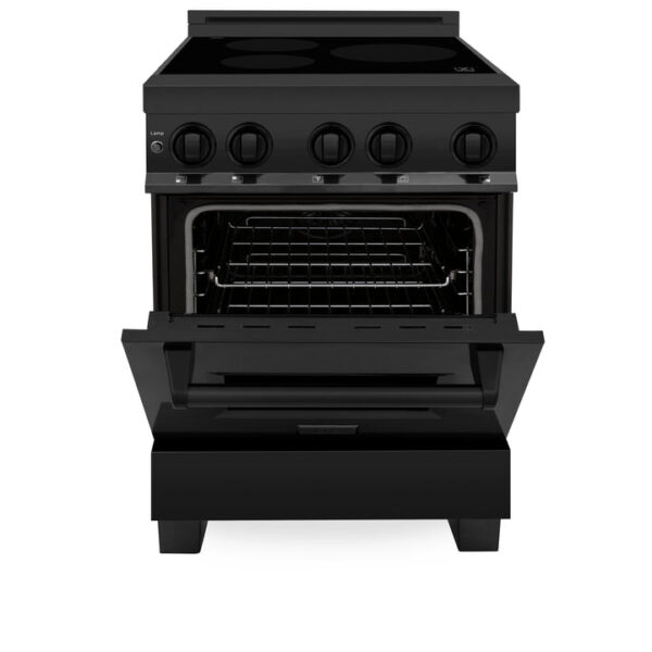 ZLINE 24 in. 2.8 cu. ft. Induction Range with a 3 Element Stove and Electric Oven in Black Stainless Steel (RAIND-BS-24) - Image 10