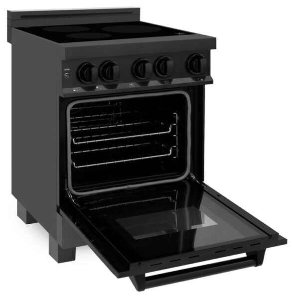 ZLINE 24 in. 2.8 cu. ft. Induction Range with a 3 Element Stove and Electric Oven in Black Stainless Steel (RAIND-BS-24) - Image 13