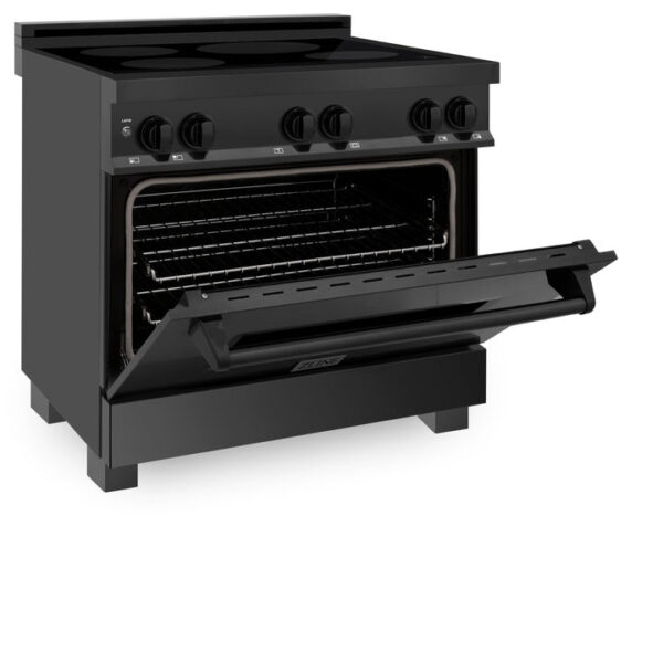 ZLINE 36 in. 4.6 cu. ft. Induction Range with a 4 Element Stove and Electric Oven in Black Stainless Steel (RAIND-BS-36) - Image 5