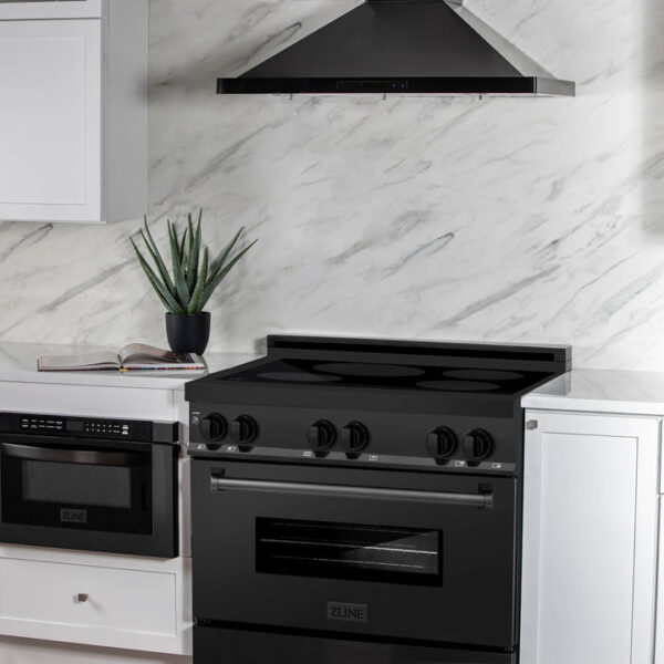 ZLINE 36 in. 4.6 cu. ft. Induction Range with a 4 Element Stove and Electric Oven in Black Stainless Steel (RAIND-BS-36) - Image 10