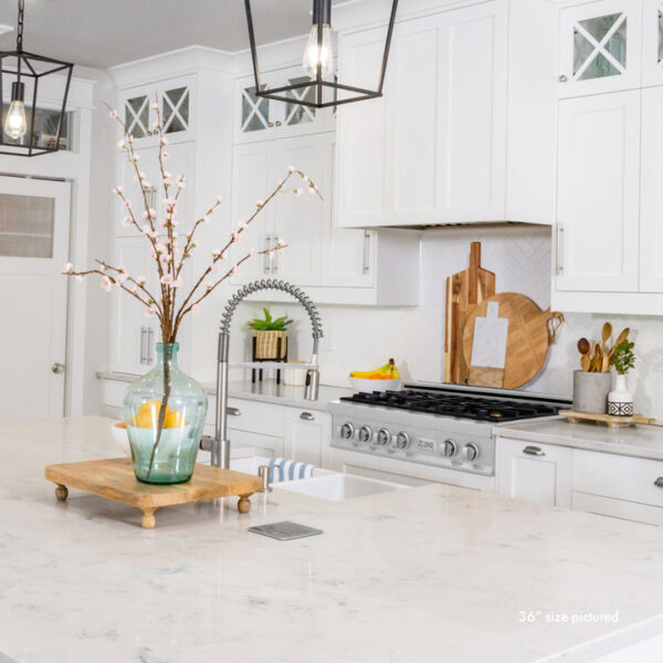 ZLINE 30 in. Porcelain Rangetop in DuraSnow Stainless Steel with 4 Gas Brass Burners (RTS-BR-30) - Image 5