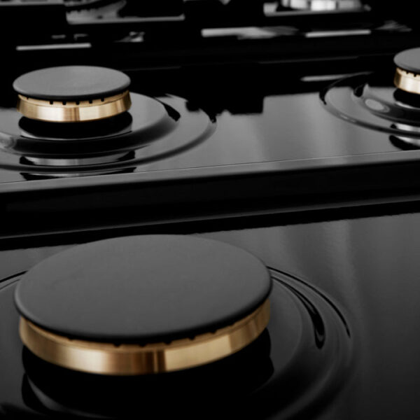 ZLINE 36 in. Porcelain Rangetop in DuraSnow Stainless Steel with 6 Gas Brass Burners (RTS-BR-36) - Image 6
