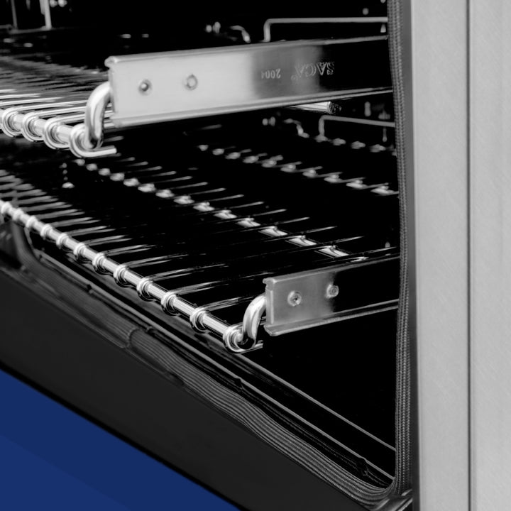 ZLINE 24 in. 2.8 cu. ft. Range with Gas Stove and Gas Oven in Stainless Steel with Blue Gloss Door (RG-BG-24) - Image 13