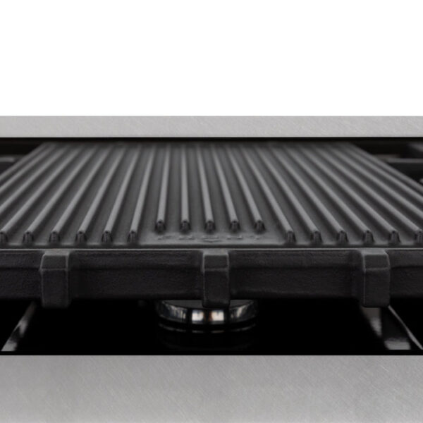 ZLINE Autograph Edition 48 in. Porcelain Rangetop with 7 Gas Burners in DuraSnow Stainless Steel and Polished Gold Accents (RTSZ-48-G) - Image 7