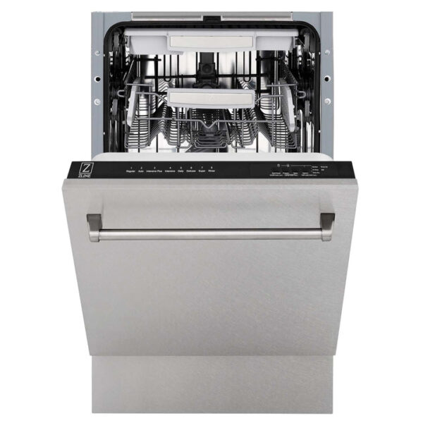 ZLINE 18 in. Tallac Series 3rd Rack Top Control Dishwasher in a Stainless Steel Tub with Fingerprint Resistant Stainless Steel Panel, 51dBa (DWV-SN-18) - Image 3