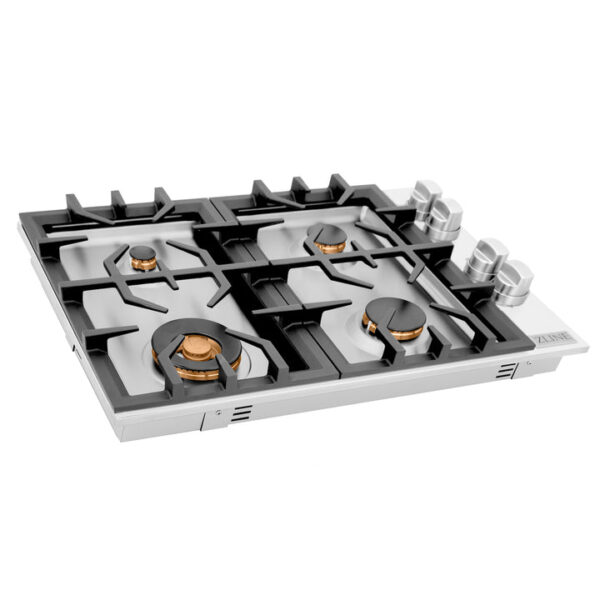 ZLINE 30 in. Drop In Cooktop with 4 Gas Brass Burners (RC-BR-30) - Image 7