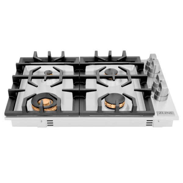 ZLINE 30 in. Drop In Cooktop with 4 Gas Brass Burners (RC-BR-30) - Image 11