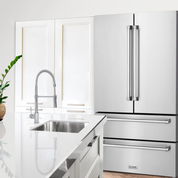 ZLINE 36 in. Freestanding French Door Refrigerator with Ice Maker in Fingerprint Resistant Stainless Steel (RFM-36) - Image 7