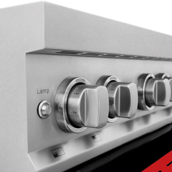 ZLINE 30 IN. 4.0 cu. ft. Induction Range in Fingerprint Resistant Stainless Steel with a 4 Element Stove, Electric Oven, and Red Matte Door (RAINDS-RM-30) - Image 7