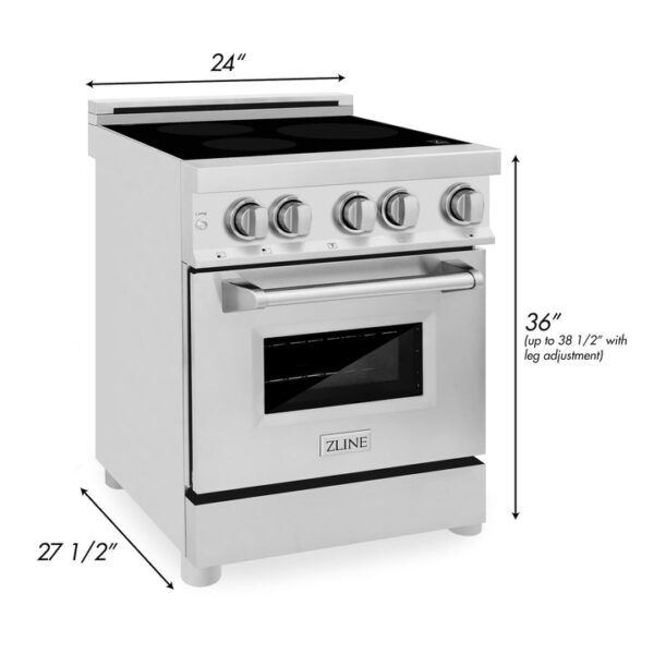 ZLINE 24 In. 2.8 cu. ft. Induction Range with a 3 Element Stove and Electric Oven in Stainless Steel (RAIND-24) - Image 25