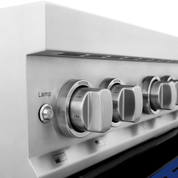ZLINE 30 in. 4.0 cu. ft. Induction Range with a 4 Induction Element Stove and Electric Oven in Stainless Steel with Blue Gloss Door (RAIND-BG-30) - Image 14