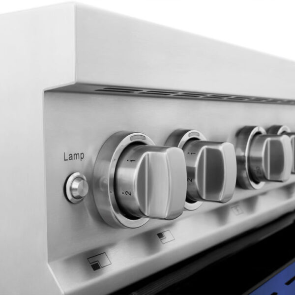 ZLINE 30 in. 4.0 cu. ft. Induction Range with a 4 Induction Element Stove and Electric Oven in Stainless Steel with Blue Matte Door (RAIND-BM-30) - Image 5